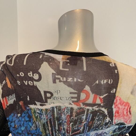 PINKO Print Pattern Top Long Sleeve Size L - Picture 7 of 13